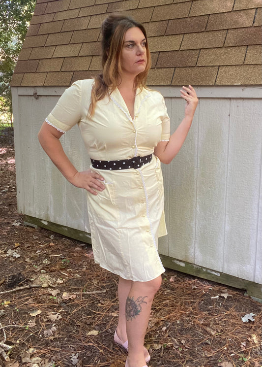 Lemon bar vintage shift dress